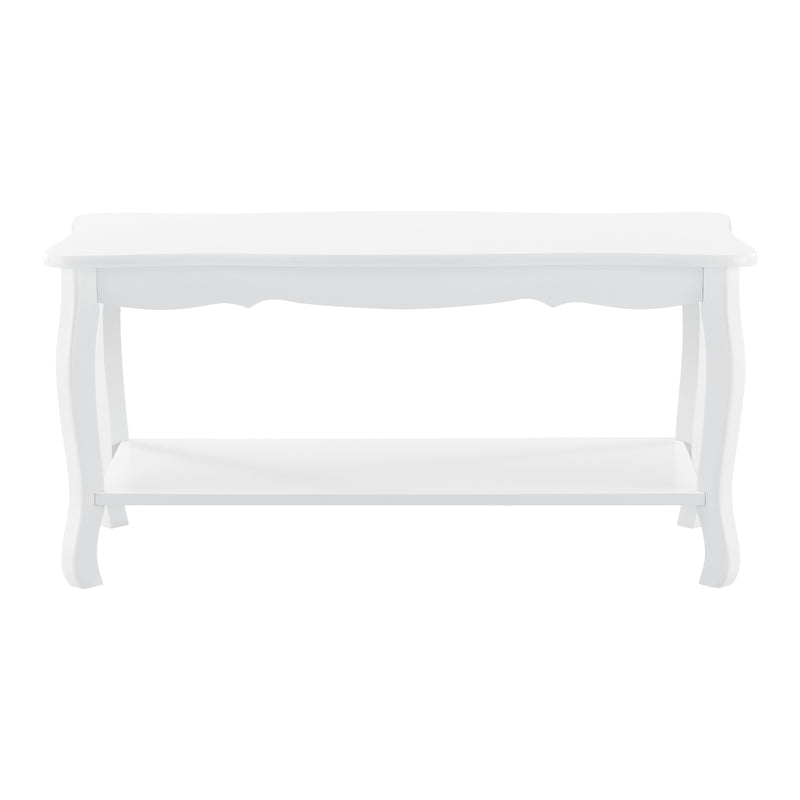 Målskitse [en.casa]® Sofabord - vintage - shabby chic stil - 87,5x40x42cm - hvid - ben af fyrretræ