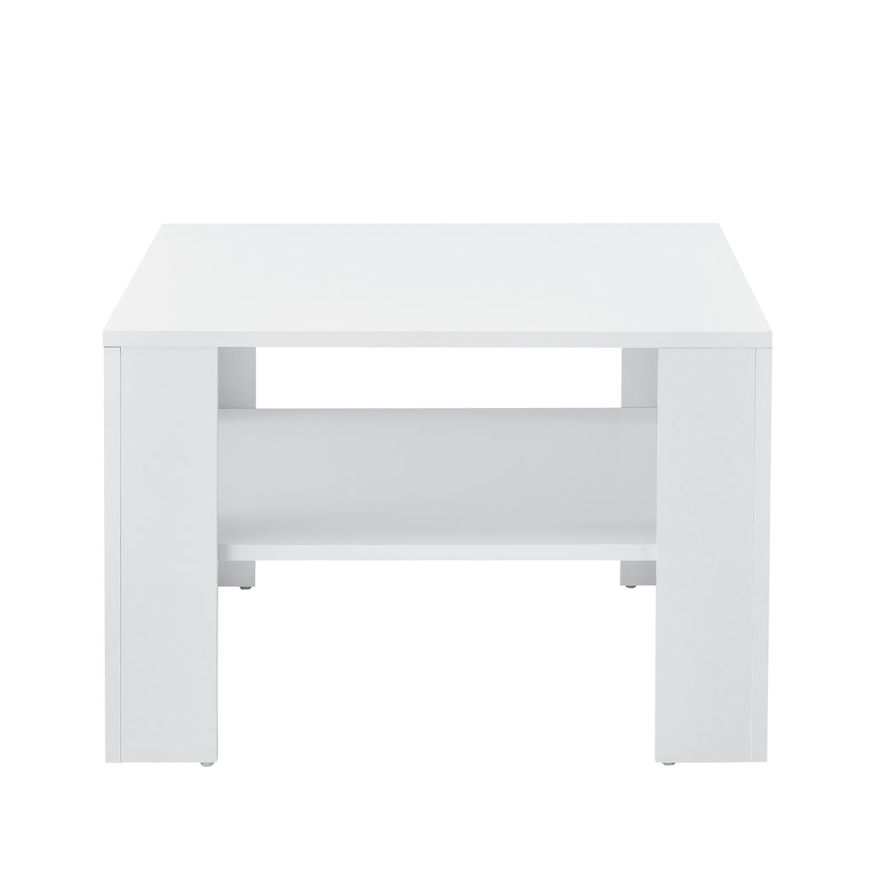 Sofabord Aachen 60x60x40 cm med hylde Hvid en.casa - premiumXL