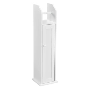 [en.casa]® badeværelsesskab - Toiletpapirholder - 78x20x18cm - hvid - MDF