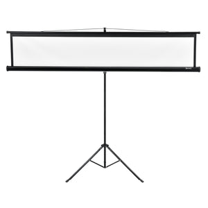 [in.tec] Projektorlærred-Projektorskærm med stativ - 213x216x65cm - 113 inch / 287 cm - HD / 3D - PVC belægning - Gain: 1,1 - Tripod