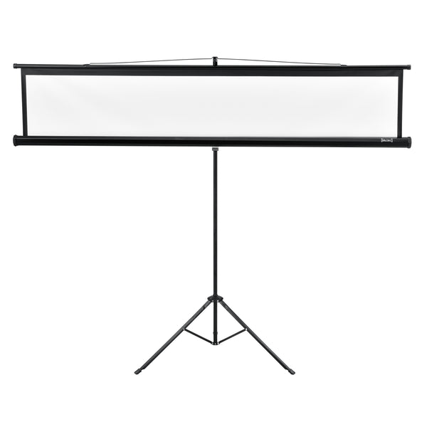 [in.tec] Projektorlærred-Projektorskærm med stativ - 213x216x65cm - 113 inch / 287 cm - HD / 3D - PVC belægning - Gain: 1,1 - Tripod