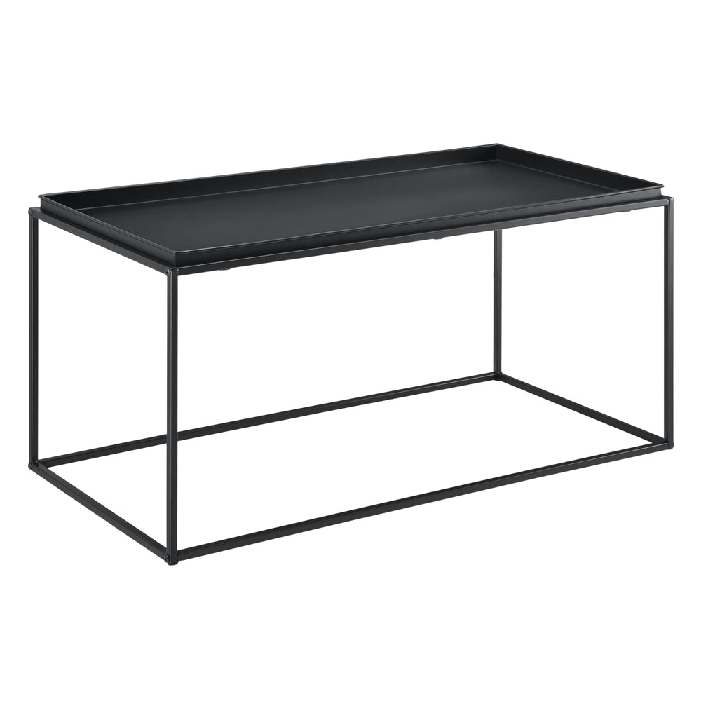 Sofabord Nyker 47x100x50 cm industridesign sort en.casa - premiumXL