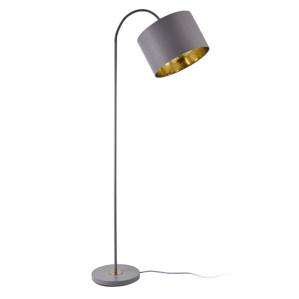 Gulvlampe Toledo 173cm 1xE27 metal grå lux.pro