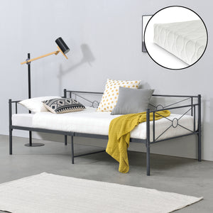 Metalseng Alvesta 90x200 cm med koldskumsmadras i forskellige farver Farver en.casa