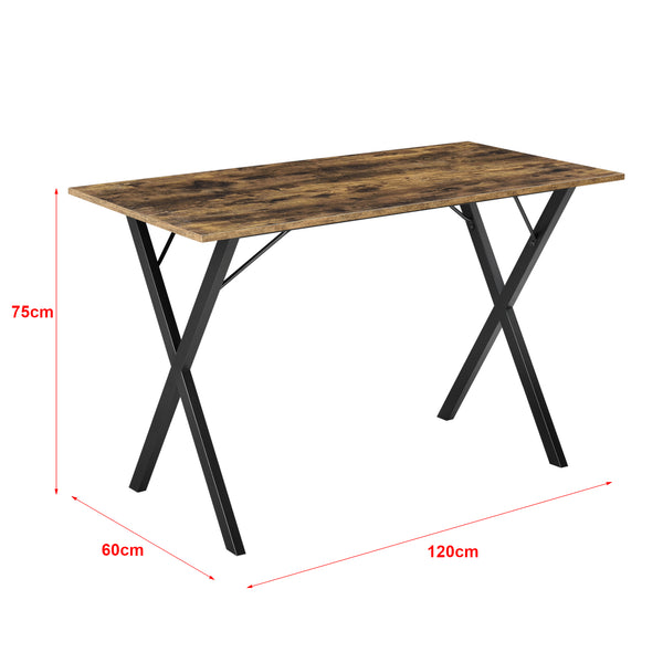 Spisebord Arboga 120x60x75cm til 4 personer Mørkt træ en.casa
