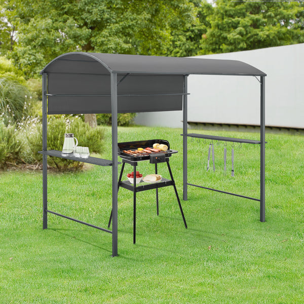 Pyrgos grillpavillon 215 x 220 x 140 cm mørkegrå en.casa