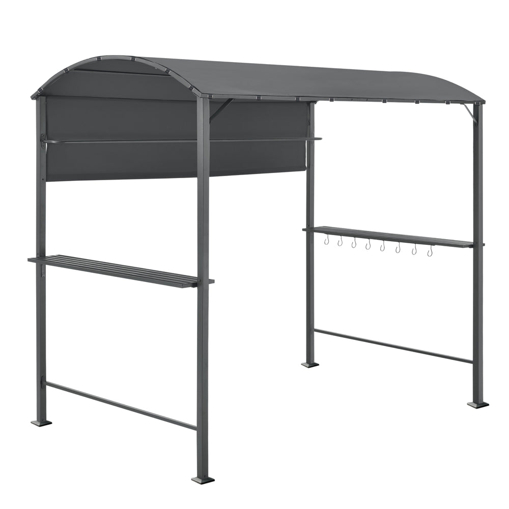 Grillpavillon Pyrgos 215 x 220 x 140 cm mørkegrå en.casa - premiumXL