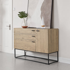 Skænk Hylte 115x40x79cm egetræslook en.casa