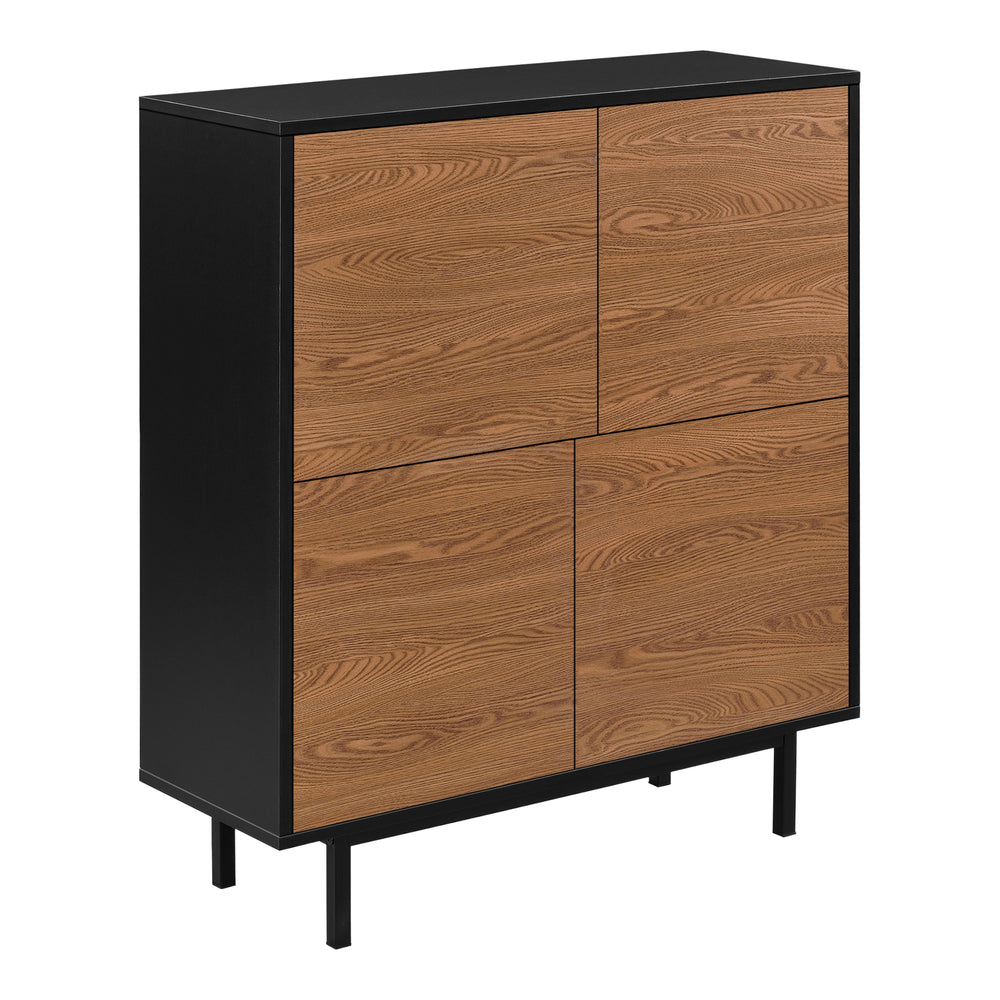 Sidebord Gnosjö 80x30x93cm Sort/Mørk træfarve en.casa - premiumXL