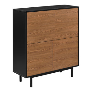 Gnosjö sideskab 80x30x93cm sort/mørkt træ en.casa