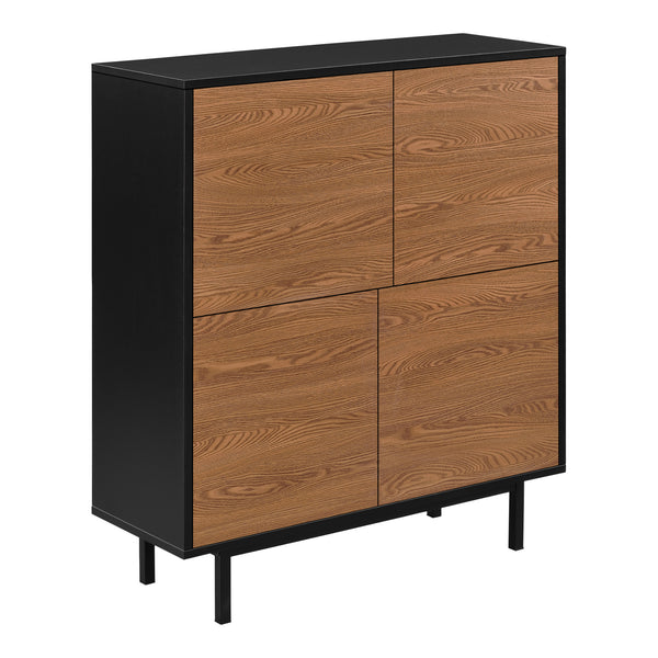 Gnosjö sideskab 80x30x93cm sort/mørkt træ en.casa