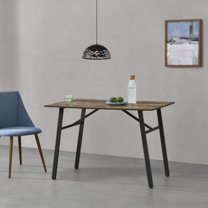 Flatanger spisebord 110x70x75cm til 4 personer Mørkt træ [en.casa].