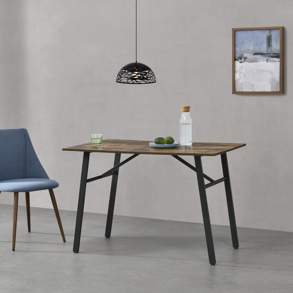 Flatanger spisebord 110x70x75cm til 4 personer Mørkt træ [en.casa].
