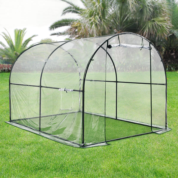 Drivhustunnel Grünwald 200x300x190cm PVC Transparent [en.casa]