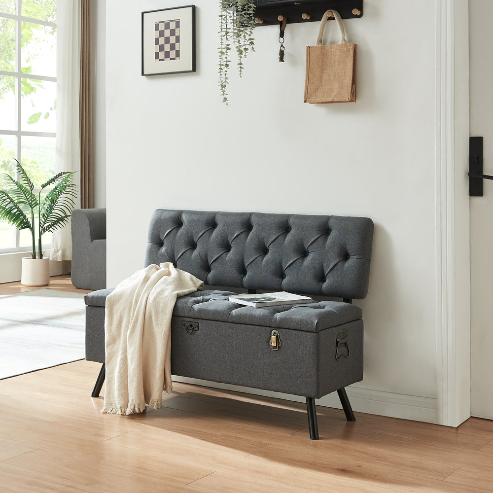 Kiste Malmöhus 110x48x75cm mørkegrå [en.casa].