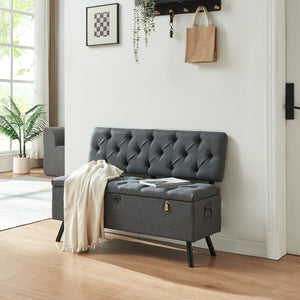 Kiste Malmöhus 110x48x75cm mørkegrå [en.casa].