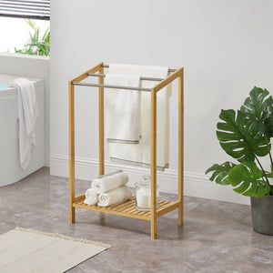Bambus håndklædestang Kautokeino 51x31x85 cm [en.casa].