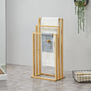 Bambus håndklædestang Rana 40x24x82 cm [en.casa].