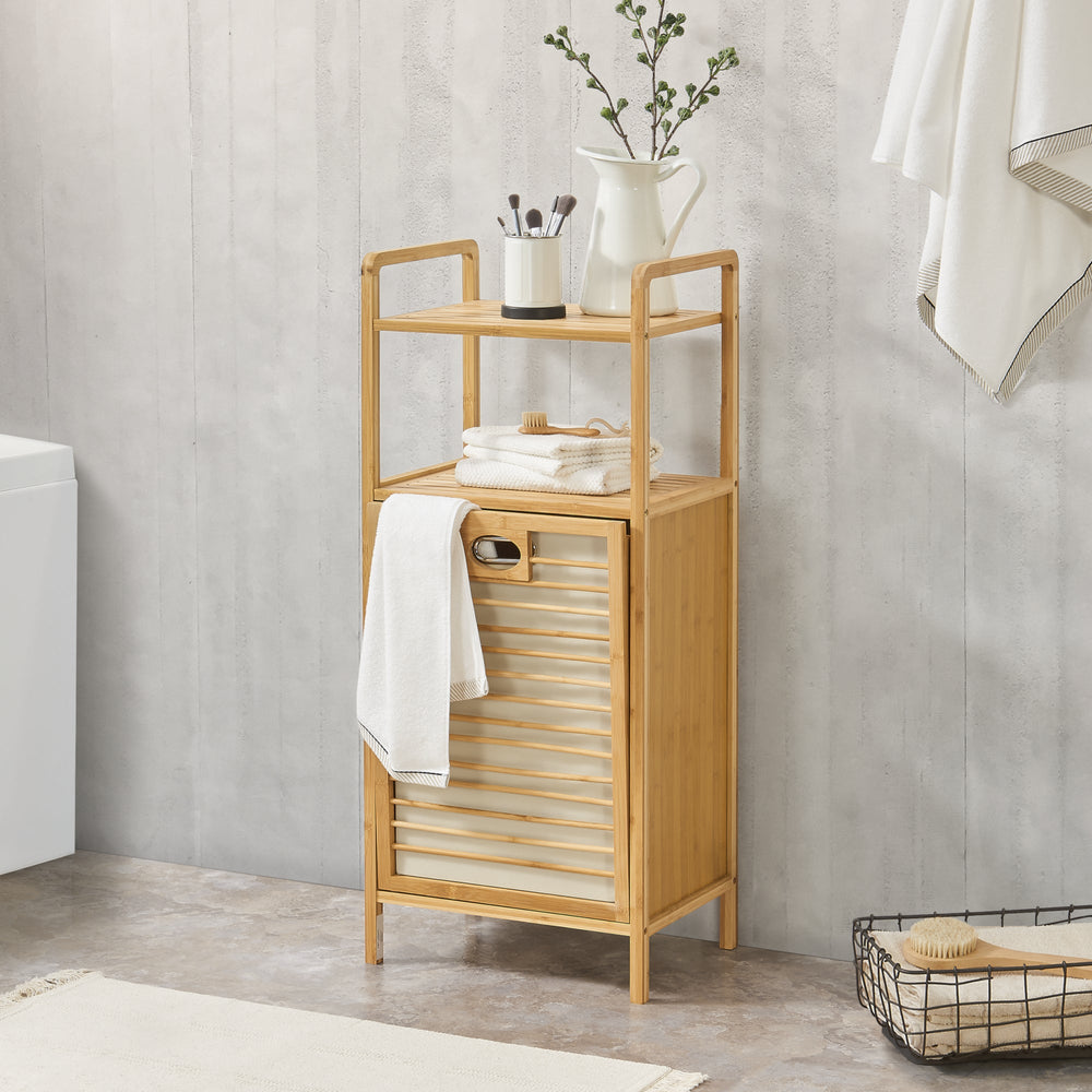 Bambus vasketøjsreol Rendalen 40x30x95 cm [en.casa] - premiumXL
