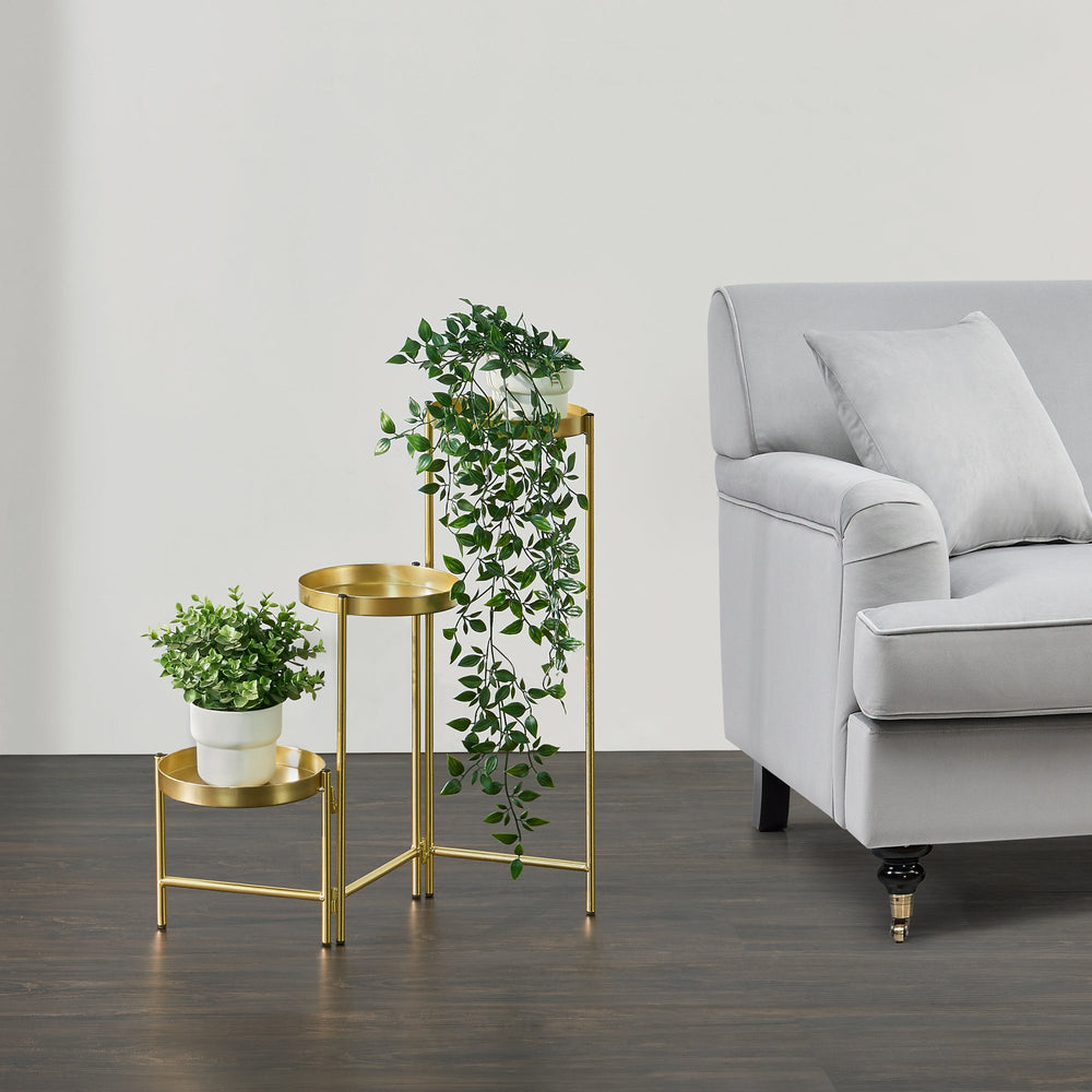 Blomsterstander Kallo messingfarvet [en.casa] - premiumXL
