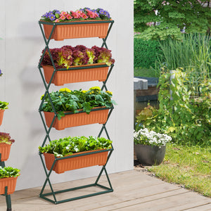 Lodret seng Veenendaal 51x21x125 cm 4-etagers [en.casa].