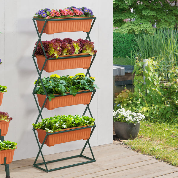 Lodret seng Veenendaal 51x21x125 cm 4-etagers [en.casa].