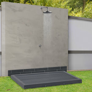 WPC bundplade Nürtingen til solbruser 101x63x5.5cm [en.casa]
