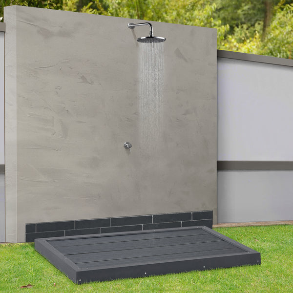 WPC bundplade Nürtingen til solbruser 101x63x5.5cm [en.casa]