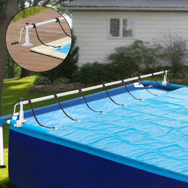 Pool roll-up enhed Oliveti med skydere i aluminium [en.casa]