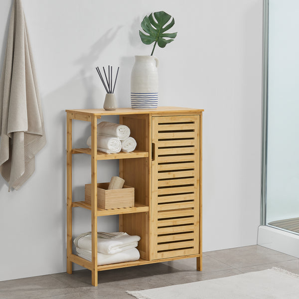 Badeværelsesskab Vetlanda bambus 87x66x33 cm [en.casa].