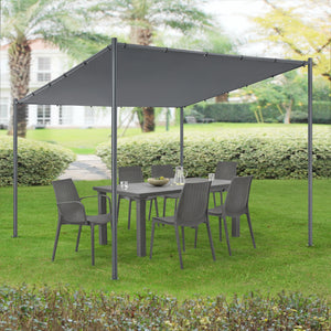 Carunchio havepavillon 300x285x248cm mørkegrå [en.casa].