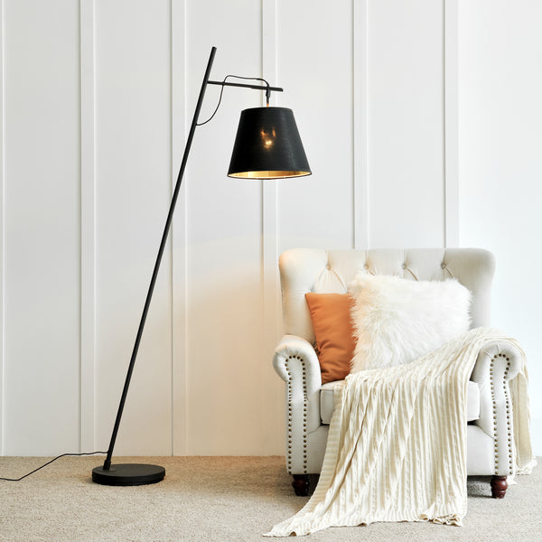 Gulvlampe Nottingham sort [lux.pro].