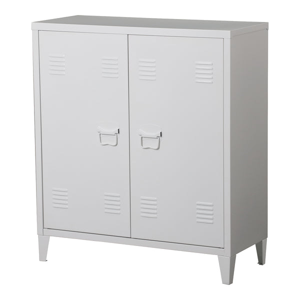 Metalskab Oripää 90x80x33 cm Hvid [en.casa].