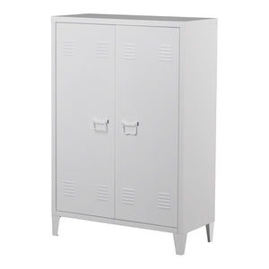 Metalskab Oripää 110x75x33 cm Hvid [en.casa].