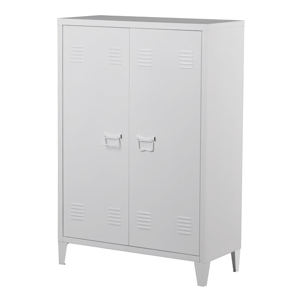 Metalskab Oripää 110x75x33 cm Hvid [en.casa].
