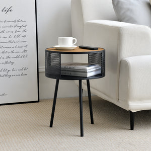 Sidebord Bjørnsund rund 34 cm bred [en.casa].