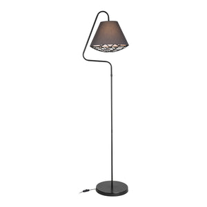 Gulvlampe Gateshead E27 metal tekstil sort/grå [lux.pro]