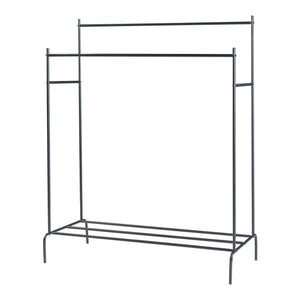 Knagerække Bramming med to knagerækker 147 x 116 x 54 cm sort [en.casa]