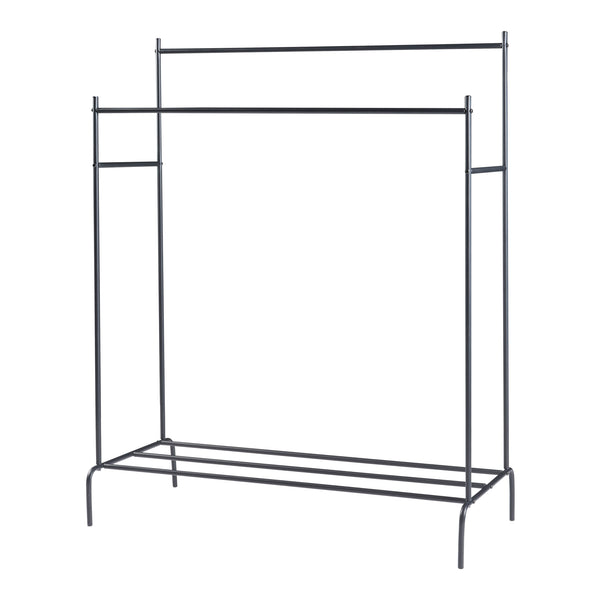Knagerække Bramming med to knagerækker 147 x 116 x 54 cm sort [en.casa]
