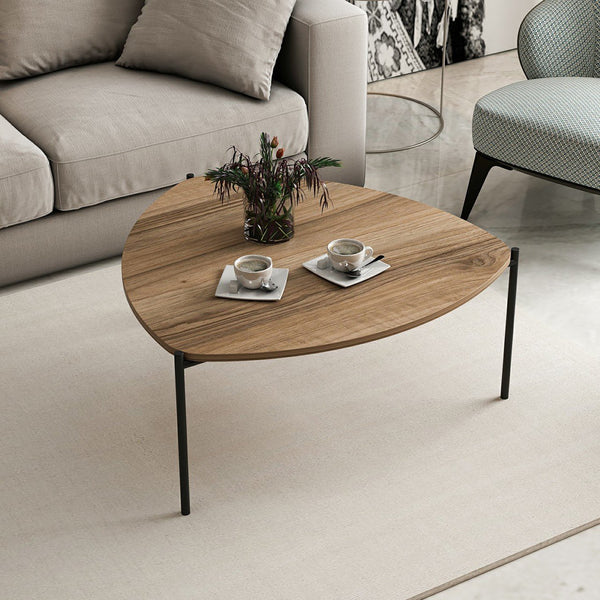 Gladsaxe sofabord 40x90x89 cm valnøddelook/sort [en.casa]