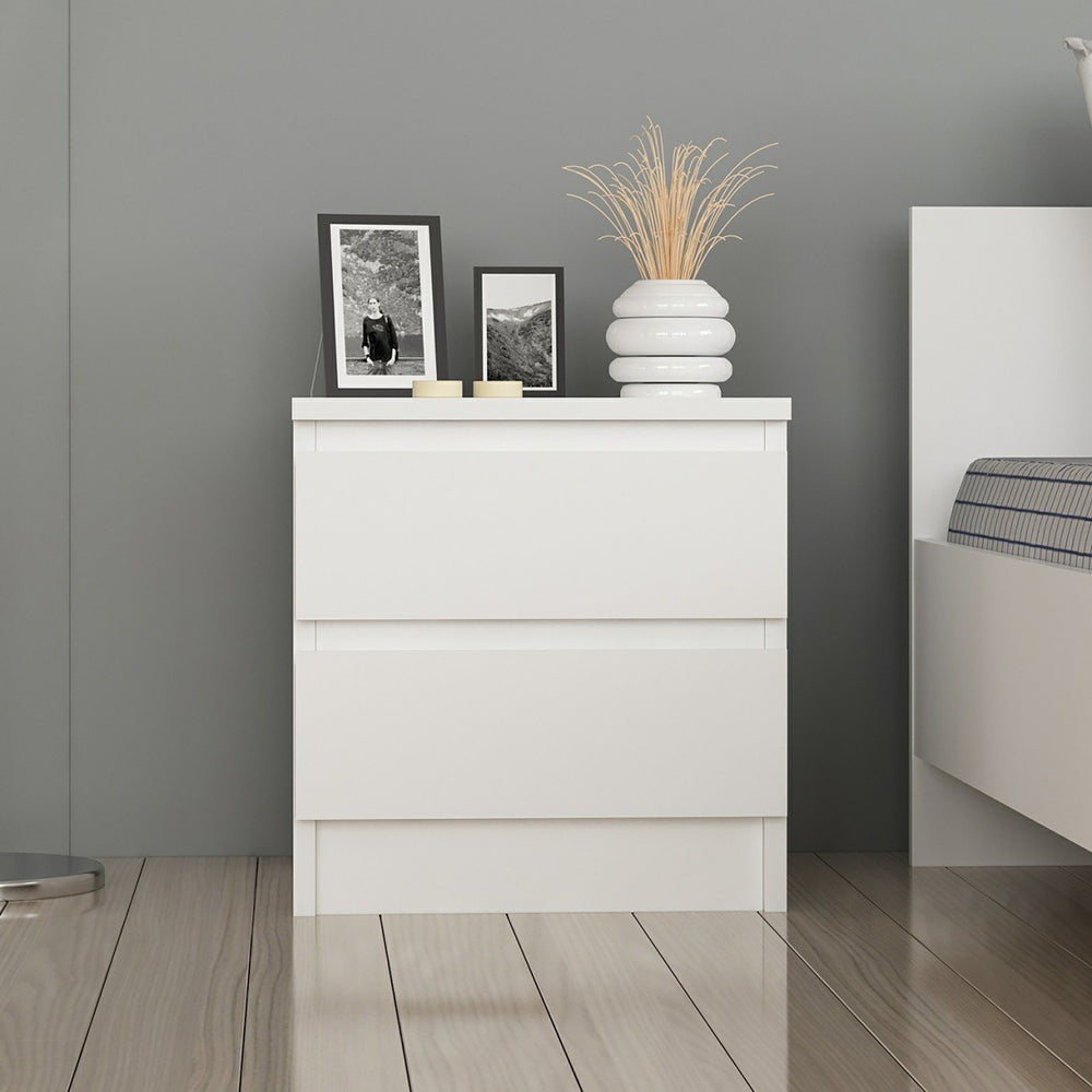 Natbord Fuglebjerg 42x40x37 cm Hvid [en.casa] - premiumXL