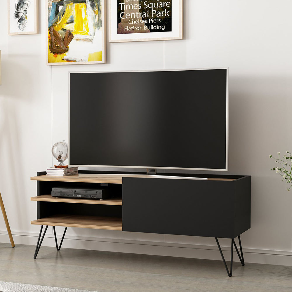 TV-bord Dronninglund Sort [en.casa] - premiumXL