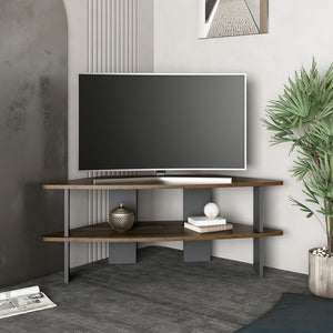 Fredensborg TV-skab 45x116x40 cm gammelt trælook / antracit [en.casa].
