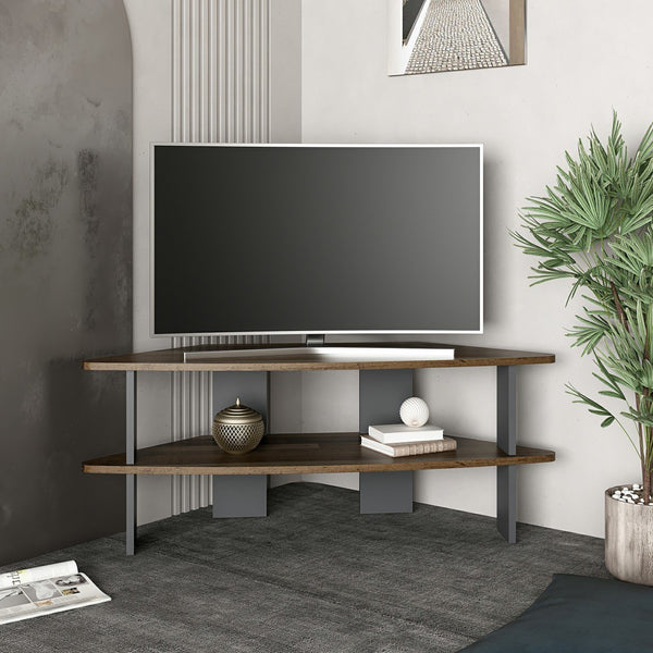 Fredensborg TV-skab 45x116x40 cm gammelt trælook / antracit [en.casa].