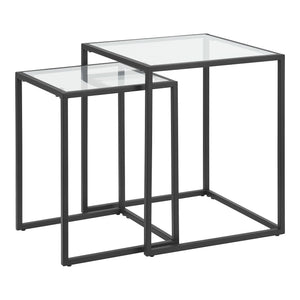 Holstebro sofabord sort/transparent [en.casa].