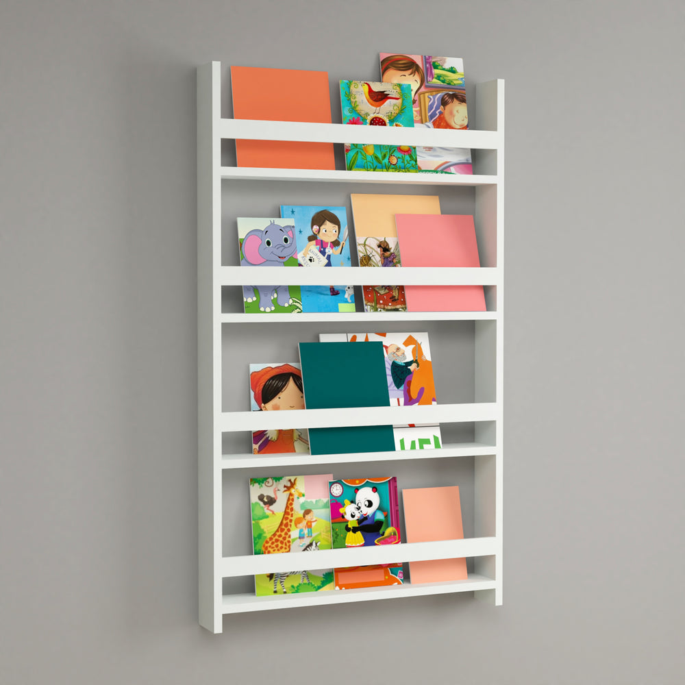 Børnehylde Sotenäs 120x74x10cm Hvid [en.casa] - premiumXL