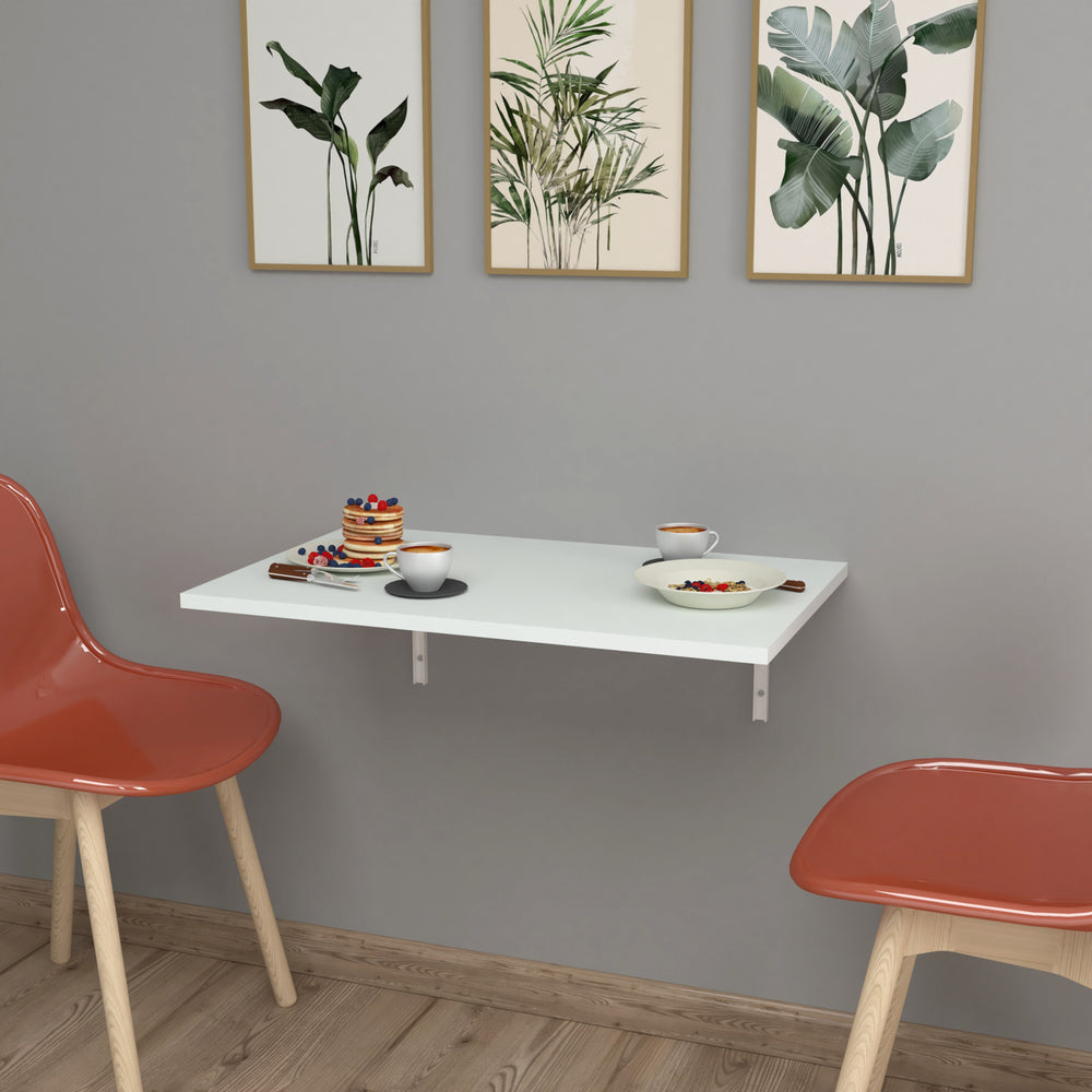 Væghængt klapbord Klepp 72x45cm Hvid [en.casa] - premiumXL