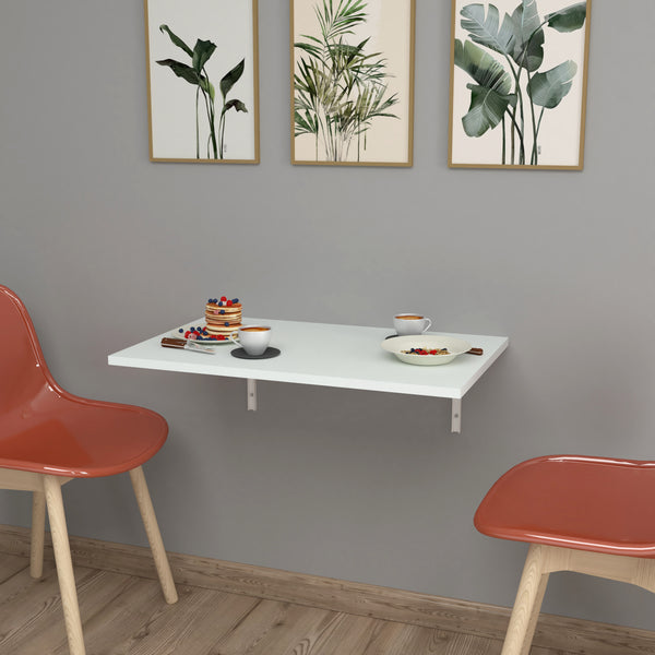 Klepp foldbart vægbord 72x45cm hvid [en.casa].