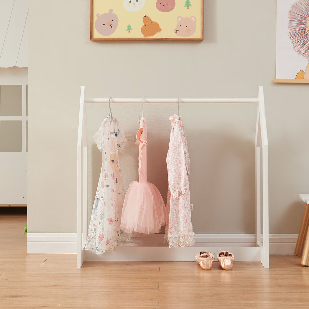 Garderobestativ Værløse 78x75x35cm Hvid [en.casa] - premiumXL