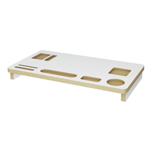Monitorstander Tjele 54 x 30 x 7 cm Hvid [en.casa].
